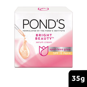 Pond's Bright Beauty Anti-Spot Serum Cream with Niacinamide and SPF 15 PA++ |Fades Dark Spots |Boosts Glow and Enhances Skin Radiance | 35G
