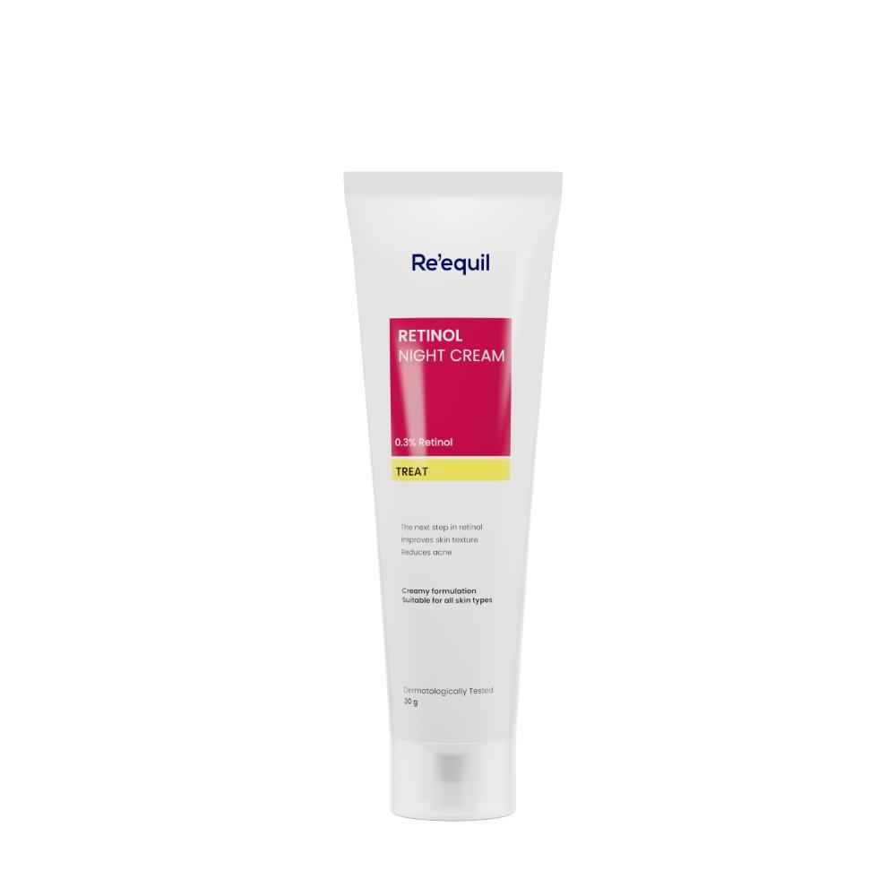 Re'equil 0.3% Retinol Night For Improves Skin Texture And Reducing Acne 30 gm