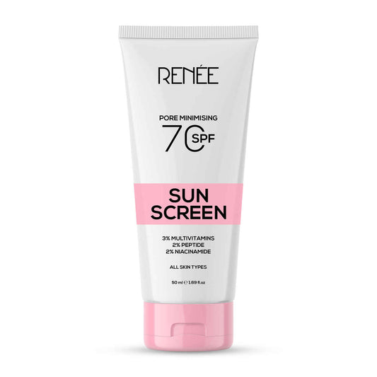 RENEE Pore Minimizing Sunscreen Spf 70 With 2% Niacinamide For All Skins, 2% Peptide & 3% Multivitamins, 50 ml