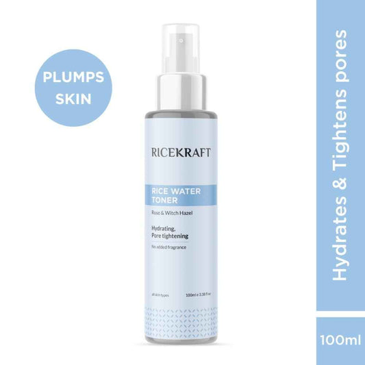 Ricekraft Rice Water Toner | Korean Face Toner cum Mist for Glowing Skin| Hydrating and Pore Tightening| For Men and Women| All Skin Types | 100 ml