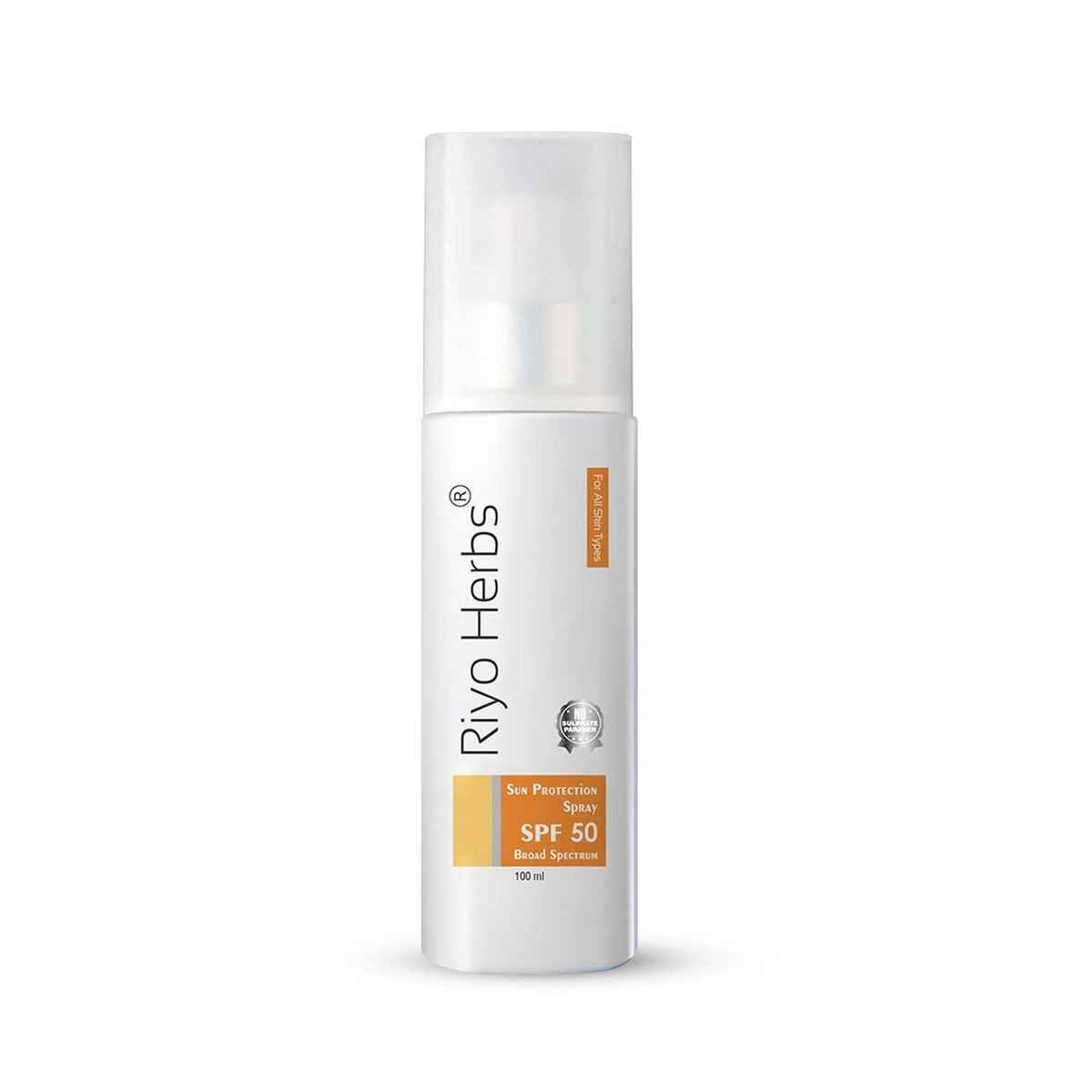 Riyo Herbs Sun Protection Spray SPF 50 With UVA/UVB Rays, Daily Use, for All Skin Types - 100 ml