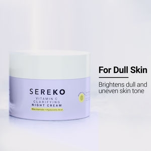 SEREKO Vitamin C Clarifying Night Cream Moisturizer for Brightening & Glowing Skin for Reduces Dark Spot & Wrinkles (50 ml)