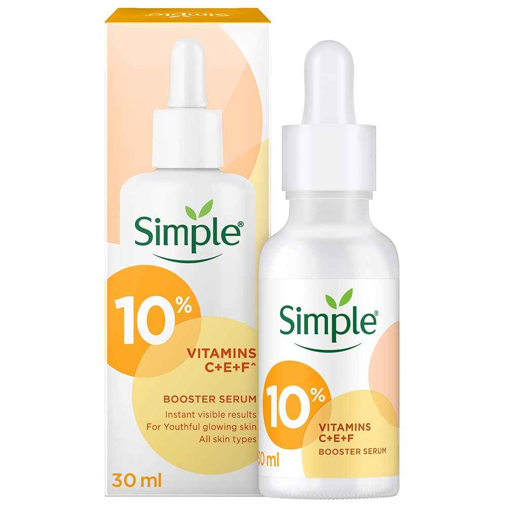 Simple Booster Serum - 10% Vitamin C+E+F For Youthful Glowing Skin, 30 ml