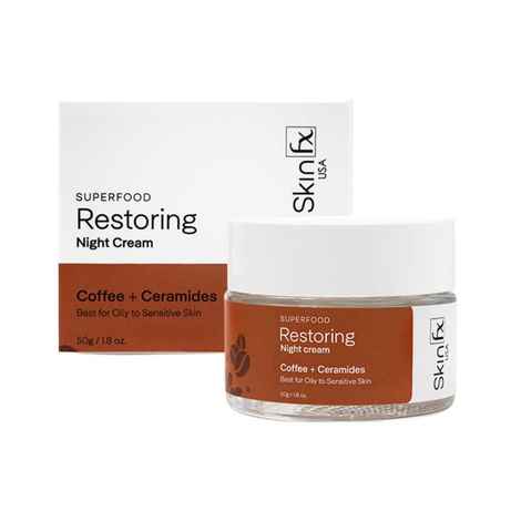 Skin Fx Superfood Restoring Night cream for Glowing Skin, Night Cream for Men & Women, Oily Skin, Best Anti Wrinkle Night Cream, 50 gm