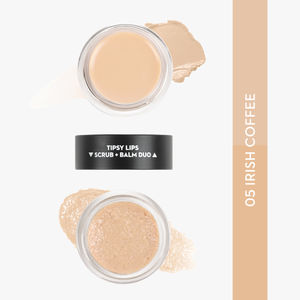 SUGAR Cosmetics Tipsy Lips Scrub + Balm Duo | Super Nourishing, Softens Dry & Chapped Lips | 05 Irish Coffee (Sweet & Boozy) - 2 Pcs