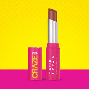 Swiss Beauty CRAZE Tinted Weightless Lip Balm | Sheer Coverage | Hydrating | With Cocoa Butter 01 Marshmallow - 3.2 gm