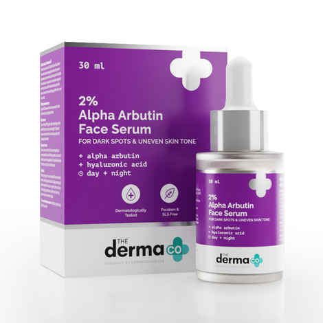 The Derma Co. 2% Alpha Arbutin Face Serum with Alpha Arbutin & Hyaluronic Acid For Dark Spots & Pigmentation - 30 ml