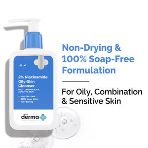 The Derma Co. 2% Niacinamide Oily Skin Cleanser with Niacinamide & Cica Extract | Face Wash for Sensitive, Oily & Combination Skin 125 ml
