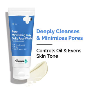 The Derma Co.Pore Minimizing Clay Daily Face Wash with 1% Niacinamide & 2% PHA for Open Pores (100 ml)