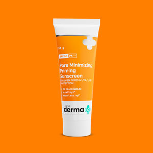 The Derma Co. Pore Minimizing Priming Sunscreen with SPF 50 & PA+++ For Open Pores & UVA/UVB Protection - 50 gm