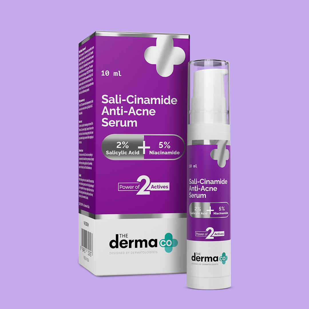 The Derma Co. Sali-Cinamide Anti-Acne Face Serum with 2% Salicylic Acid & 5% Niacinamide for Acne & Acne Marks - 10 ml