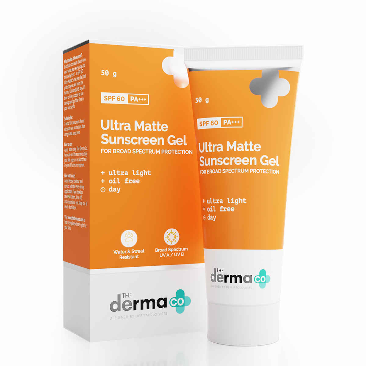 The Derma Co. Ultra Matte Sunscreen Gel with SPF 60 & PA +++ For Broad Spectrum Sun Protection - 50 gm