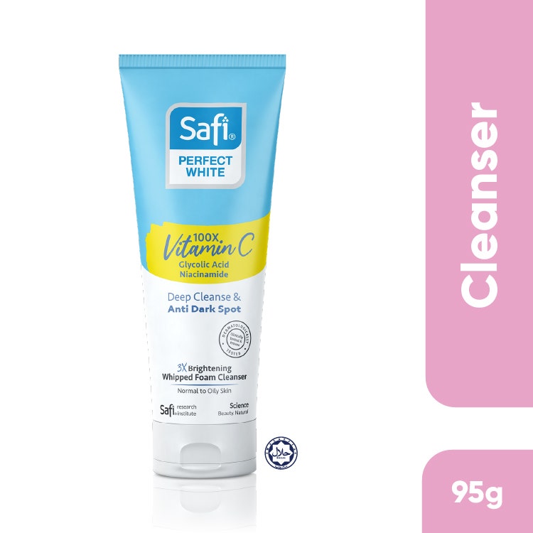 Safi Perfect White 3X Brightening Whipped Foam Cleanser 95G