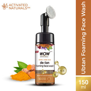 WOW Skin Science Ubtan Foaming Face Wash with Built-In Face Brush - 150 ml